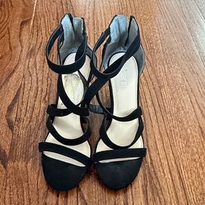 Bar III Black Strappy Heels